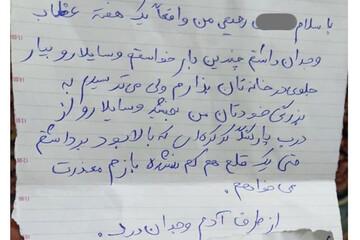 عکس | وجدان درد یک دزد 