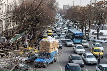 حجم بالای تردد در معابر پایتخت/ ترافیک سنگین در۳ بزرگراه
