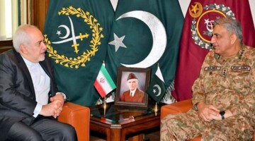 دیدار و گفت و گوی ظریف با فرمانده ارتش پاکستان 