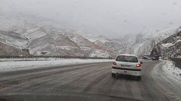 بارش برف و باران در جاده‌های این استان‌ها