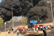 ببینید | آتش‌سوزی خط لوله نفت در لبنان