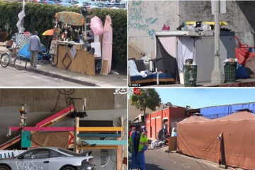 ببینید | وضعیت کارتن خواب‌های آمریکایی در لس‌آنجلس