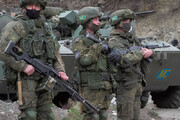 ببینید | ایست بازرسی در قره‌باغ توسط صلح‌بانان روسی