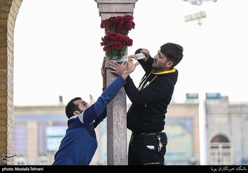 گل آرایی حرم حضرت عبدالعظیم(ع)