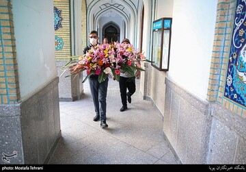 گل آرایی حرم حضرت عبدالعظیم(ع)