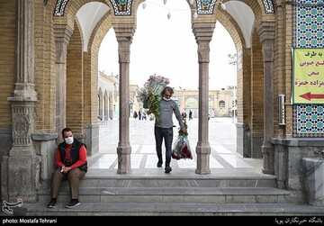 گل آرایی حرم حضرت عبدالعظیم(ع)
