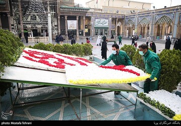 گل آرایی حرم حضرت عبدالعظیم(ع)