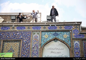 گل آرایی حرم حضرت عبدالعظیم(ع)