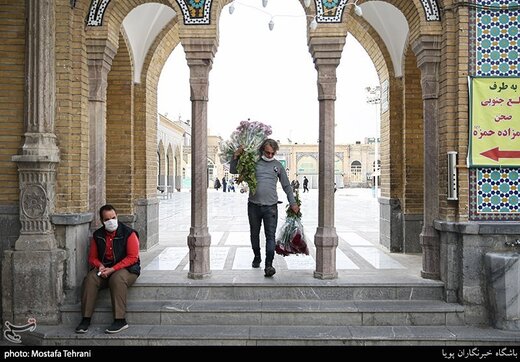 گل آرایی حرم حضرت عبدالعظیم(ع)