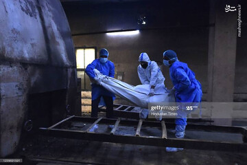 ببینید | تصاویری تلخ از کوره‌های سوزاندن قربانیان کرونا در هند