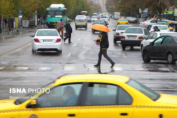 بارش باران پاییزی در تهران