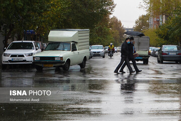 بارش باران پاییزی در تهران