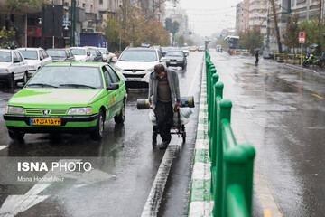 بارش باران پاییزی در تهران
