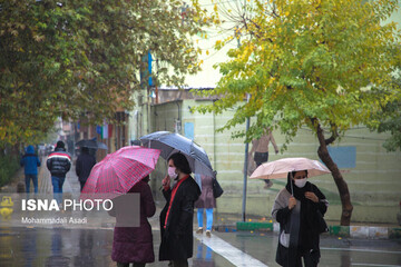 بارش باران پاییزی در تهران