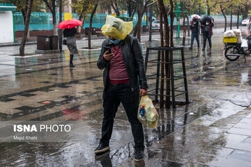 بارش باران پاییزی در تهران