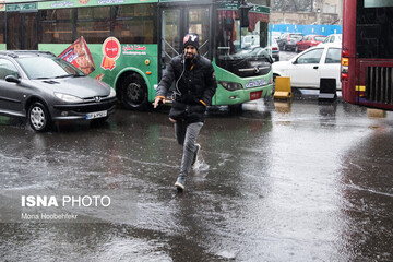 بارش باران پاییزی در تهران