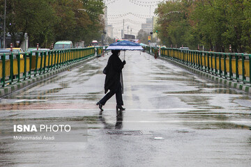 بارش باران پاییزی در تهران