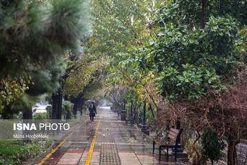 بارش باران پاییزی در تهران