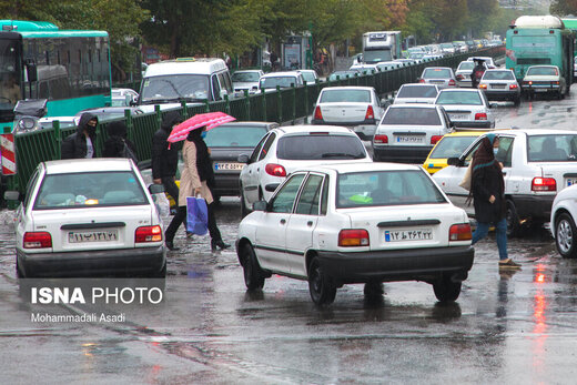بارش باران پاییزی در تهران