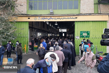 ببینید | صف‌های طولانی مردم برای خرید مرغ بدون رعایت فاصله اجتماعی