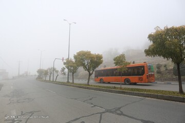 همدان در مه