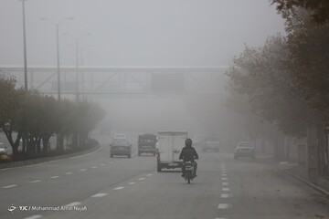 همدان در مه
