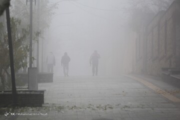همدان در مه