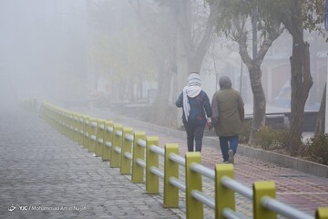 همدان در مه