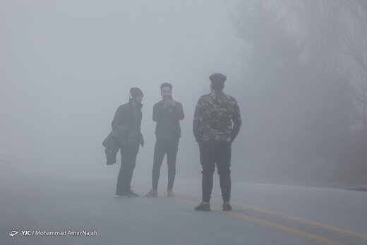 همدان در مه