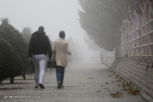 همدان در مه