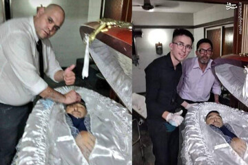 عکس | بدترین و غیراخلاقی‌ترین سلفی دنیا؛ وقتی به پیکر مارادونا بی‌احترامی شد!