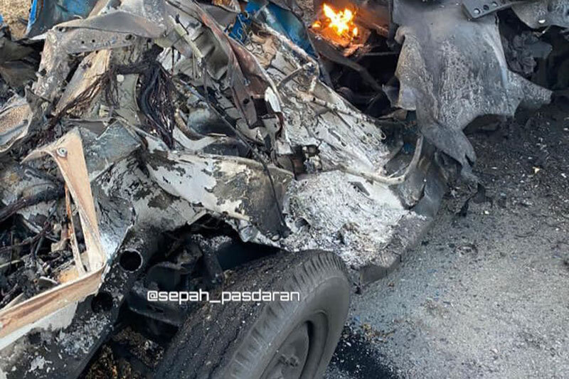 ببینید | اولین تصویر از نیسان انتحاری حمله‌کننده به خودروی شهید فخری‌زاده