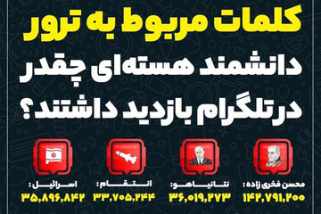 اینفوگرافیک | کلمات مربوط به ترور دانشمند هسته‌ای چقدر در تلگرام بازدید داشتند؟