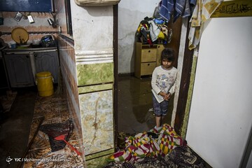 بارش باران و آبگرفتگی معابر و منازل - اهواز