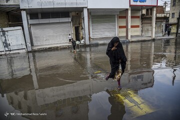 بارش باران و آبگرفتگی معابر و منازل - اهواز