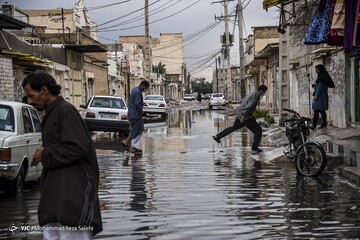 بارش باران و آبگرفتگی معابر و منازل - اهواز