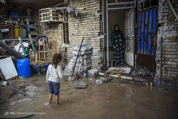 بارش باران و آبگرفتگی معابر و منازل - اهواز