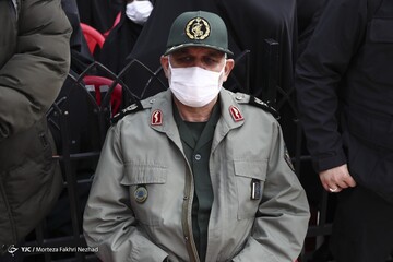 آیین خاکسپاری دانشمند شهید محسن فخری زاده