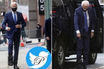 عکس | حس خوب جو بایدن از چکمه های جدیدش بعد از جراحی پای شکسته اش!