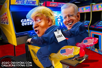 ترامپ و بایدن را در حال موتورسواری ببینید!