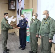 مراسم فارغ التحصیلی دانشجویان خلبانی هواپیمای اف ۴ در همدان برگزار شد