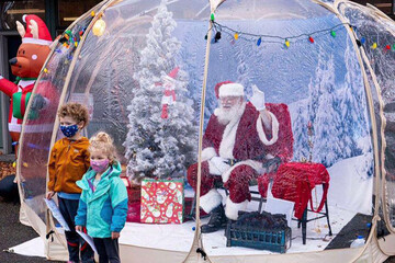 عکس | «بابا نوئل» به قرنطینه رفت