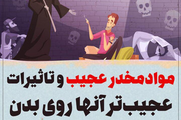 اینفوگرافیک | مواد مخدر عجیب و تاثیرات عجیب‎تر آنها روی بدن!