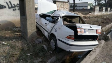 مصدومیت ۵ نفر در حادثه برخورد چند دستگاه خودرو در مسیر غرب به شرق جاده خاوران