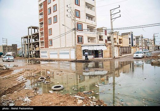 آبگرفتگی معابر در محله کیانشهر- اهواز