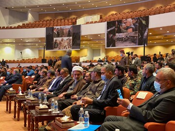 برپایی نمایشگاه ویژه سالگرد شهادت سردار سلیمانی و المهندس در عراق
