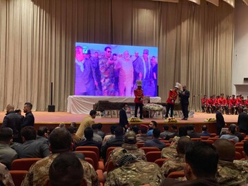 برپایی نمایشگاه ویژه سالگرد شهادت سردار سلیمانی و المهندس در عراق