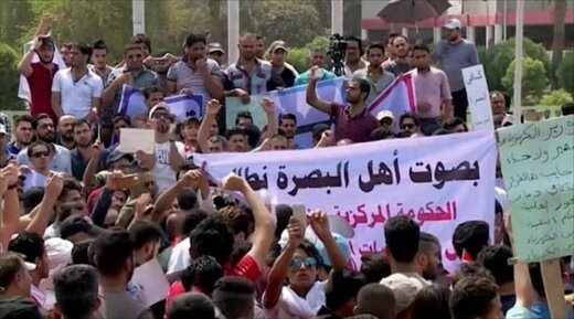 بصره بار دیگر ناآرام شد؛هزاران عراقی به خیابان‌ها آمدند