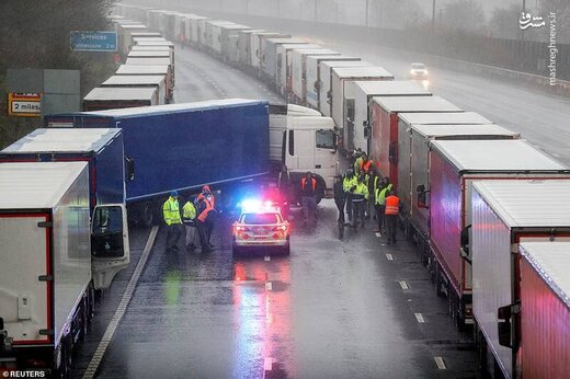 درگیری رانندگان کامیون با پلیس انگلیس