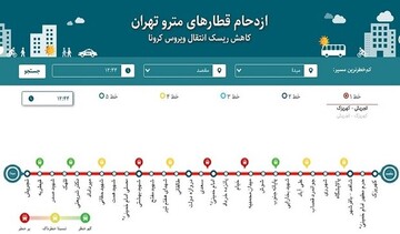 برنامه‌ای جدید برای شناسایی ایستگاه‌های پر ازدحام مترو 